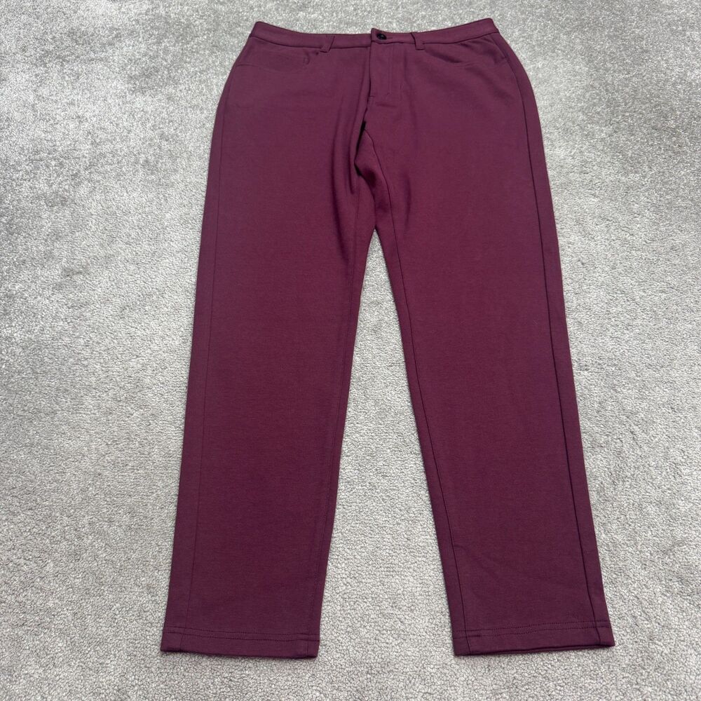 Dapper Boi Slim Fit Chino Pants Mens 38 Burgundy Red Cotton Stretch Casual 36x31